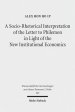 A Socio-Rhetorical Interpretation of the Letter to Philemon in Light of the New Institutional Economics: An Exhortation to Transform a Master-Slave Ec