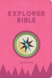 KJV Explorer Bible for Kids, Bubble Gum LeatherTouch, Indexed