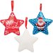 Star Ceramic 3D Baubles (Box of 4)