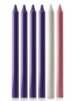 15" x 1 1/8" Advent Candle Set - Purple, Pink & White