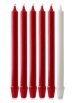 12" x 1" Fluted Advent Candle Set - Red & White