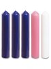 12" x 2" Advent Candle Set - Purple, Pink & White