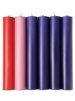 12" X 2" (4 purple,1 pink & 1 red) Lenten Candles