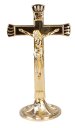 8 3/4" Brass Standing Crucifix