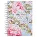 Journal Spiral Pink Peony Noble Things Prov. 31:29