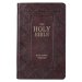 KJV Giant Print Bible, Dark Brown, Imitation Leather, Words of Christ in Red, Thumb Index, Footnote Verse Cross-Reference, Concordance, Bible Reading Plan