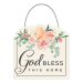 Wall Plaque-Tin-God Bless This Home (5" x 5")