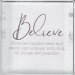 Believe Miracles Glass Block Paperweight