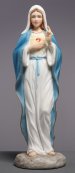 6" Sacred Heart Of Mary Veronese Resin Statue