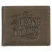 Wallet Leather Gray Strong in the Lord Eph. 6:10