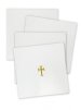 NEW Set of 4 Poly Cotton with Gold Cross