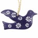 Dove Soapstone Christmas Decoration - Purple - Flower