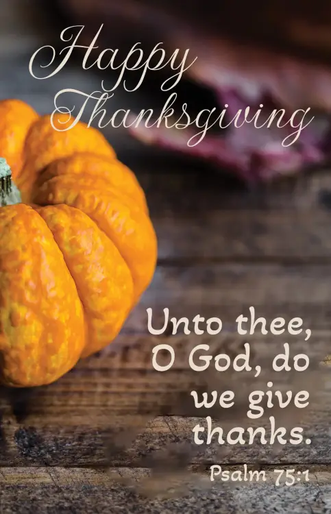 Thanksgiving Bulletin: Unto Thee (Package of 100)