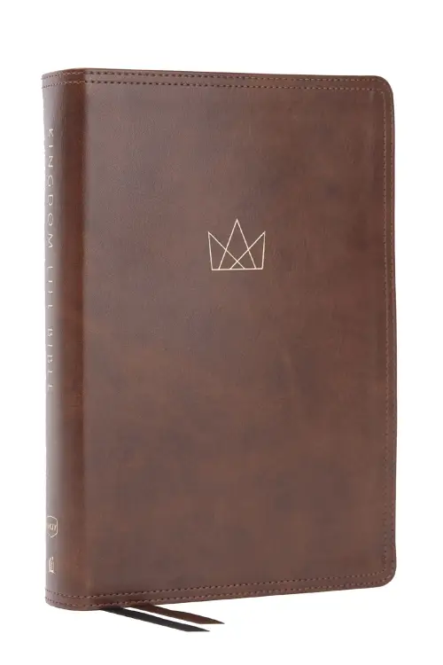 Kingdom Life Bible: Join God's Mission to Save the World (NKJV, Brown Leathersoft, Red Letter, Comfort Print)