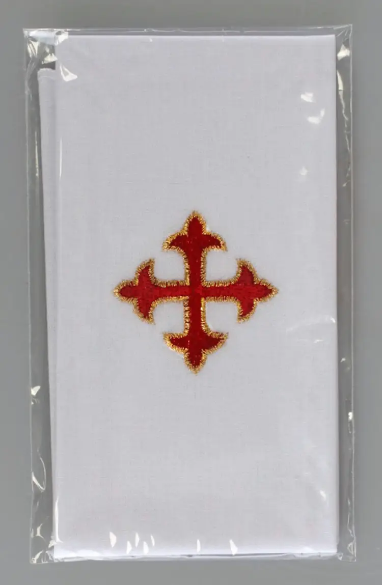 48x25cm Purificator with Red & Gold Cross