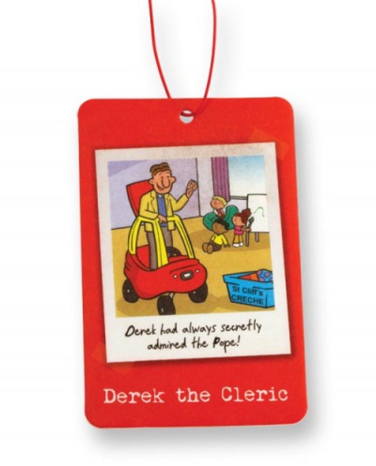 Derek the Cleric Car Air Freshener  Free Delivery when you spend £10 at