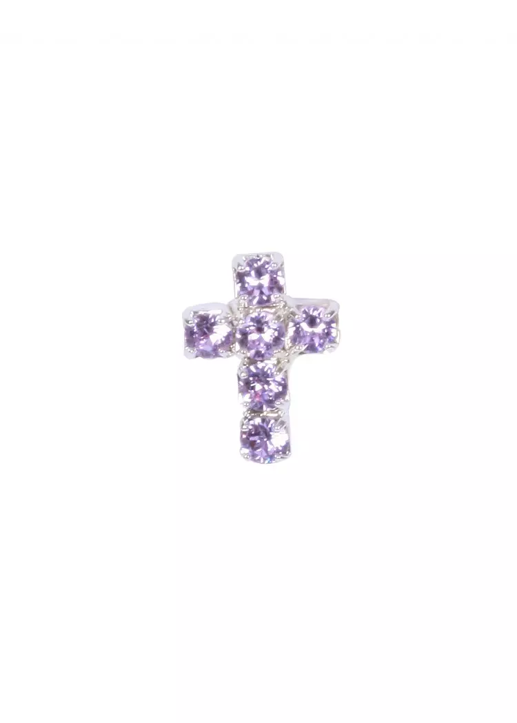 Swarovski Crystal Violet Cross Pin