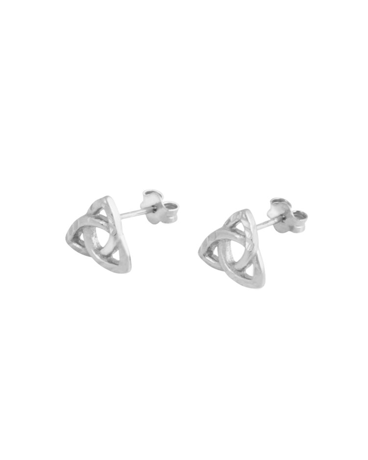 Sterling silver celtic trinity sale knot earrings