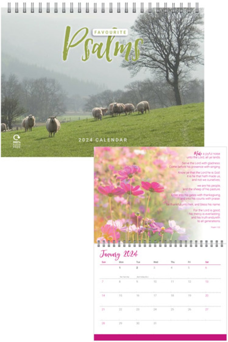 Favourite Psalms 2024 Calendar 5060695424203 Eden