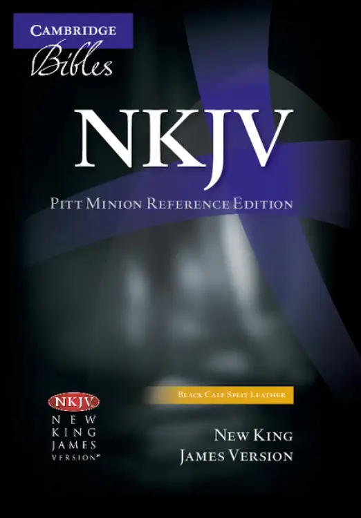 NKJV Pitt Minion Reference Edition NK444:XR Black Calf Split Leather