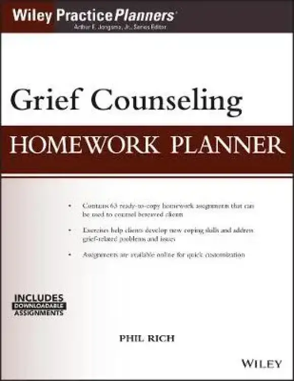 Grief Counseling Homework Planner, (with Download)