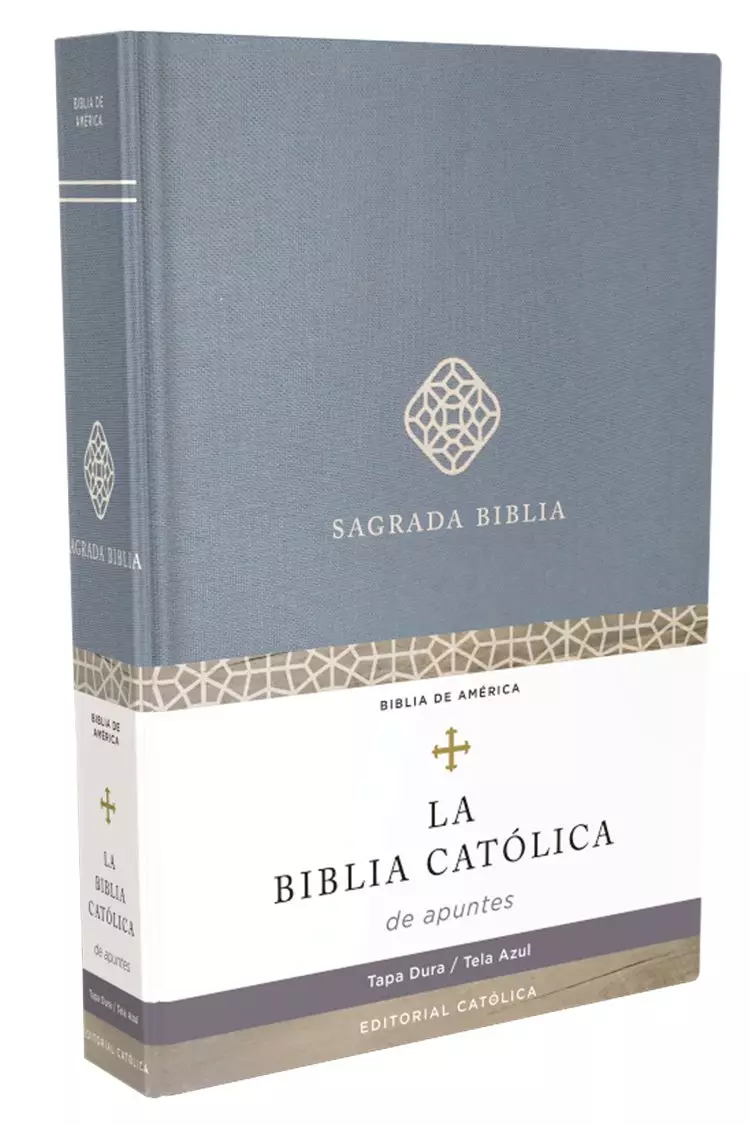 Biblia Católica, Edición para Notas, Tapa dura/tela, Azul, Comfort Print