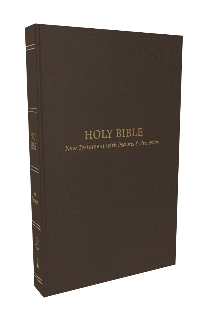 KJV, Pocket New Testament With Psalms And Proverbs, Brown Leatherflex ...