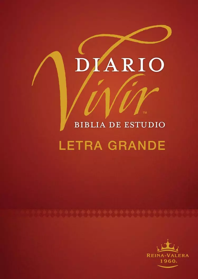 Biblia de estudio del diario vivir RVR60, letra grande (Tapa dura, Índice, Letra Roja)