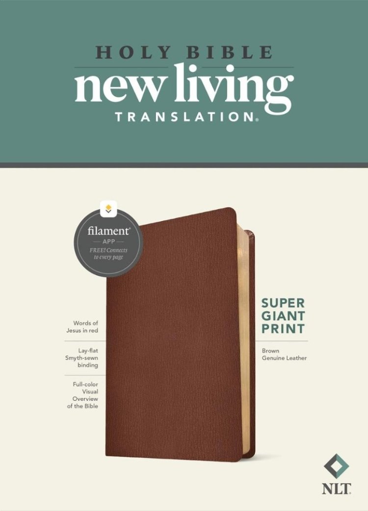 NLT Super Giant Print Bible, Filament-Enabled Edition (Genuine Leather ...