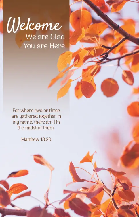 General Worship Bulletin: We Are Glad You Are Here - Fall (Package of 100)