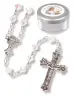 Crystal Communion Glass Rosary