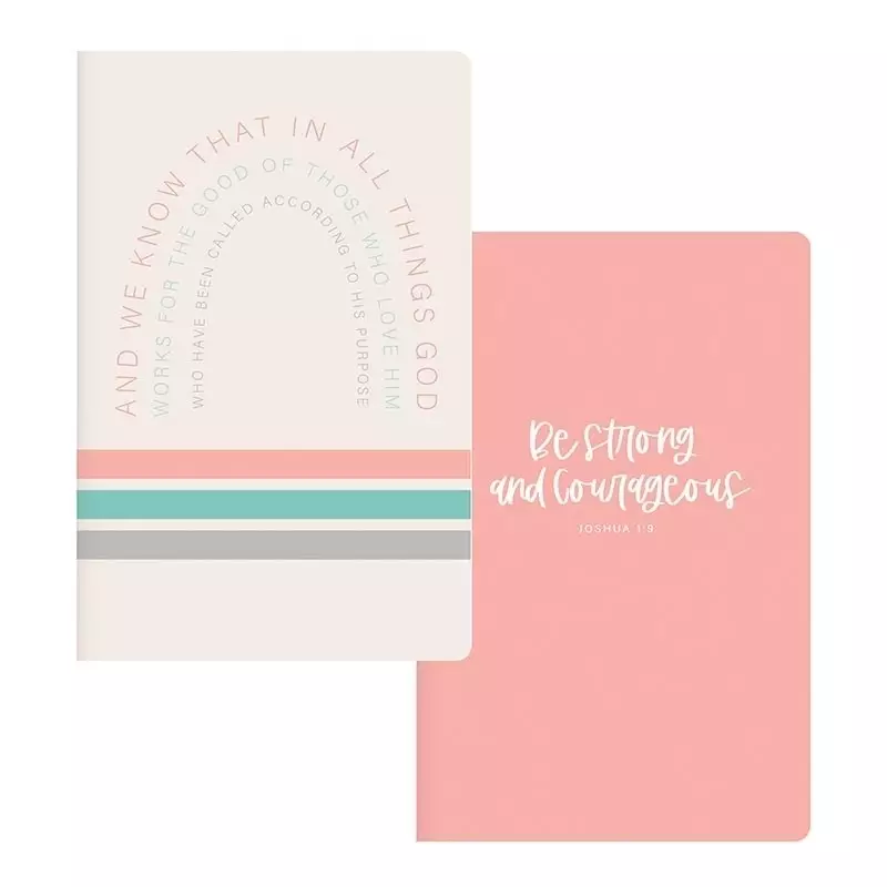 Notebook Set-Strong & Courageous (Set Of 2)