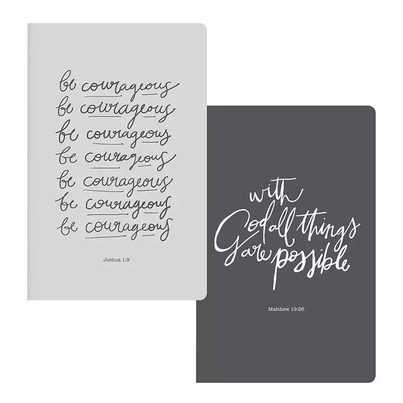 Notebook Set-Be Courageous/All Things Possible (Set Of 2)