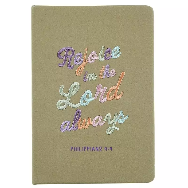 Journal-Embroidered-Rejoice In The Lord (5.75" x 8.375")