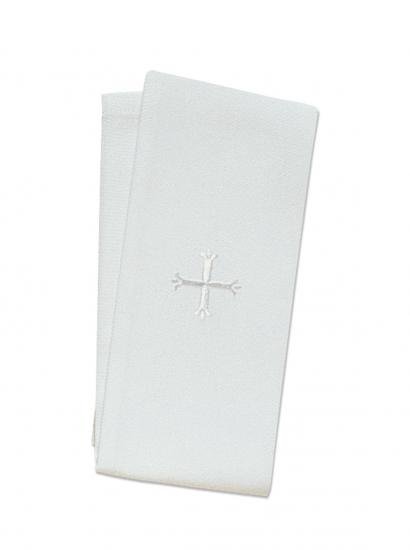 8 x 15 White Cross Lavabo Towel - Cotton