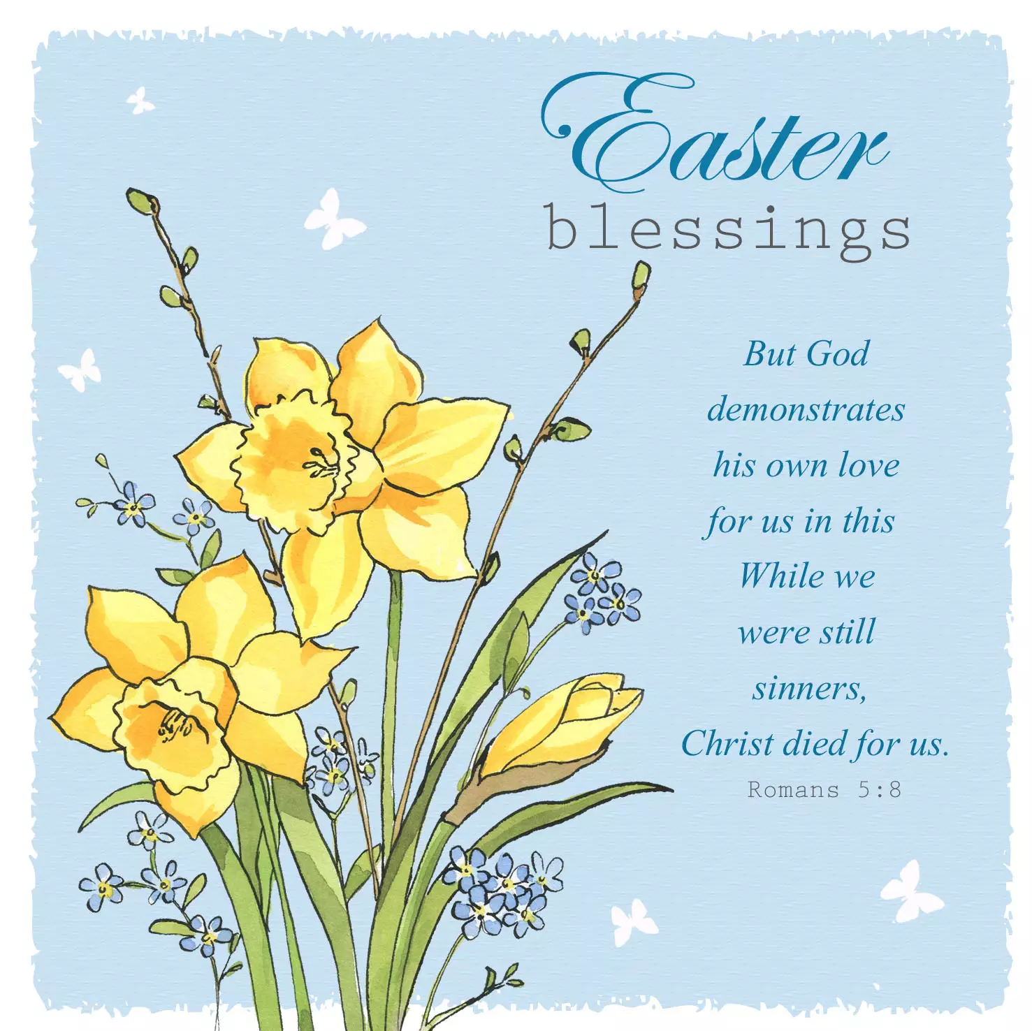 Spring Flowers Easter Cards Pack of 5 0604565370433 | Eden