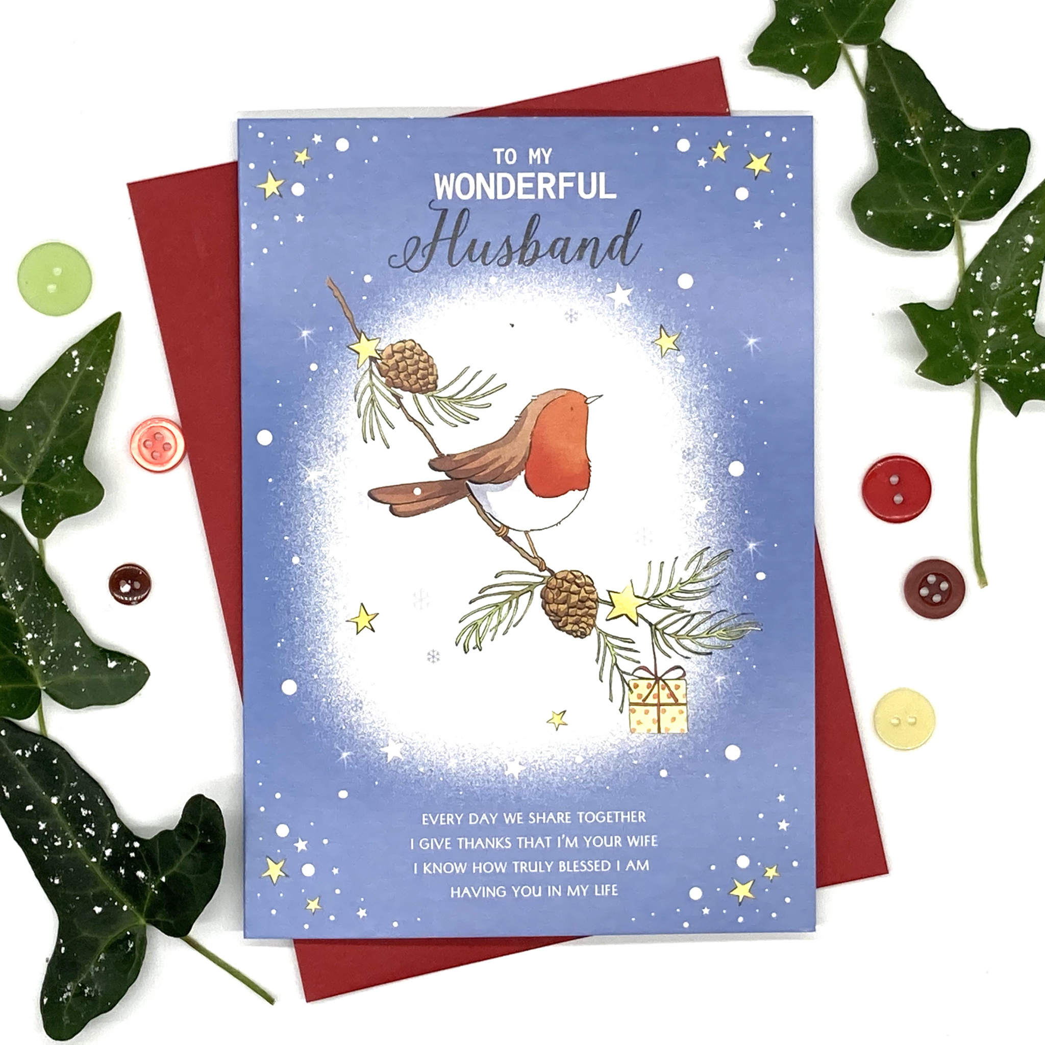 To My Husband Christmas Card | Free Delivery when you spend £10 @ Eden