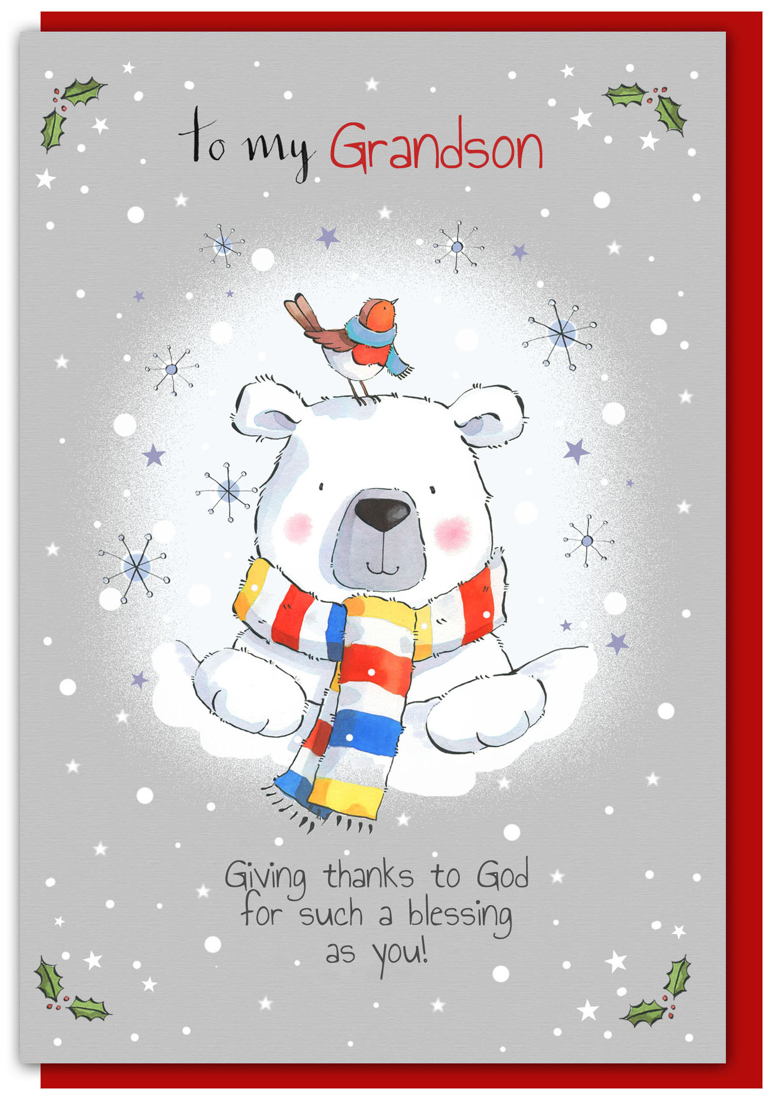 Grandson Christmas Card | Free Delivery when you spend £10 @ Eden.co.uk