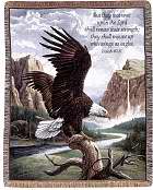 Throw-Freedom w Eagle-Isaiah 40 31-Tapestry 50 x 60