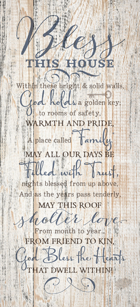 Wall Plaque-New Horizons-Bless This House 5 5 x 12