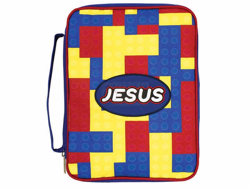 Large Jesus With Blocks Youth Bible Cover