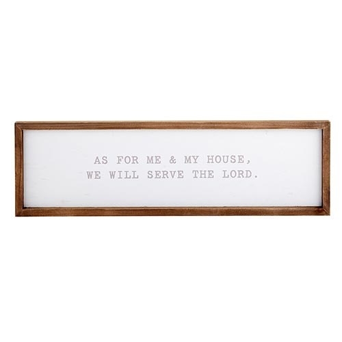 Wall Plaque-As For Me And My House... (24