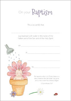 Certificate on Your Baptism Pack of 10