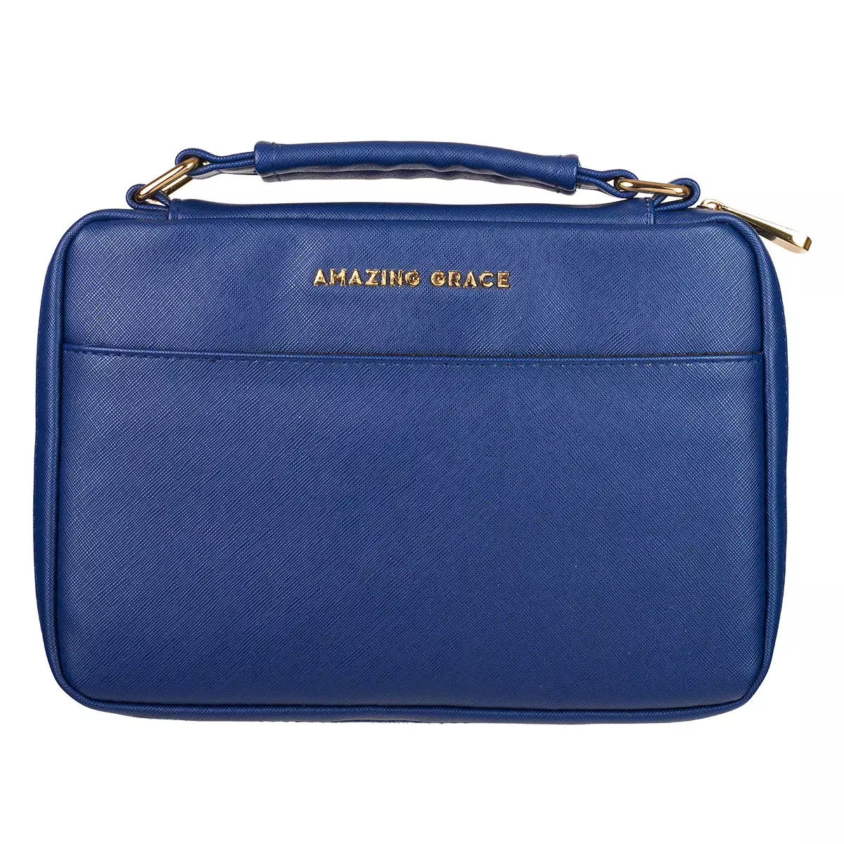 Large Amazing Grace Blue Faux Leather Fashion Bible Cover