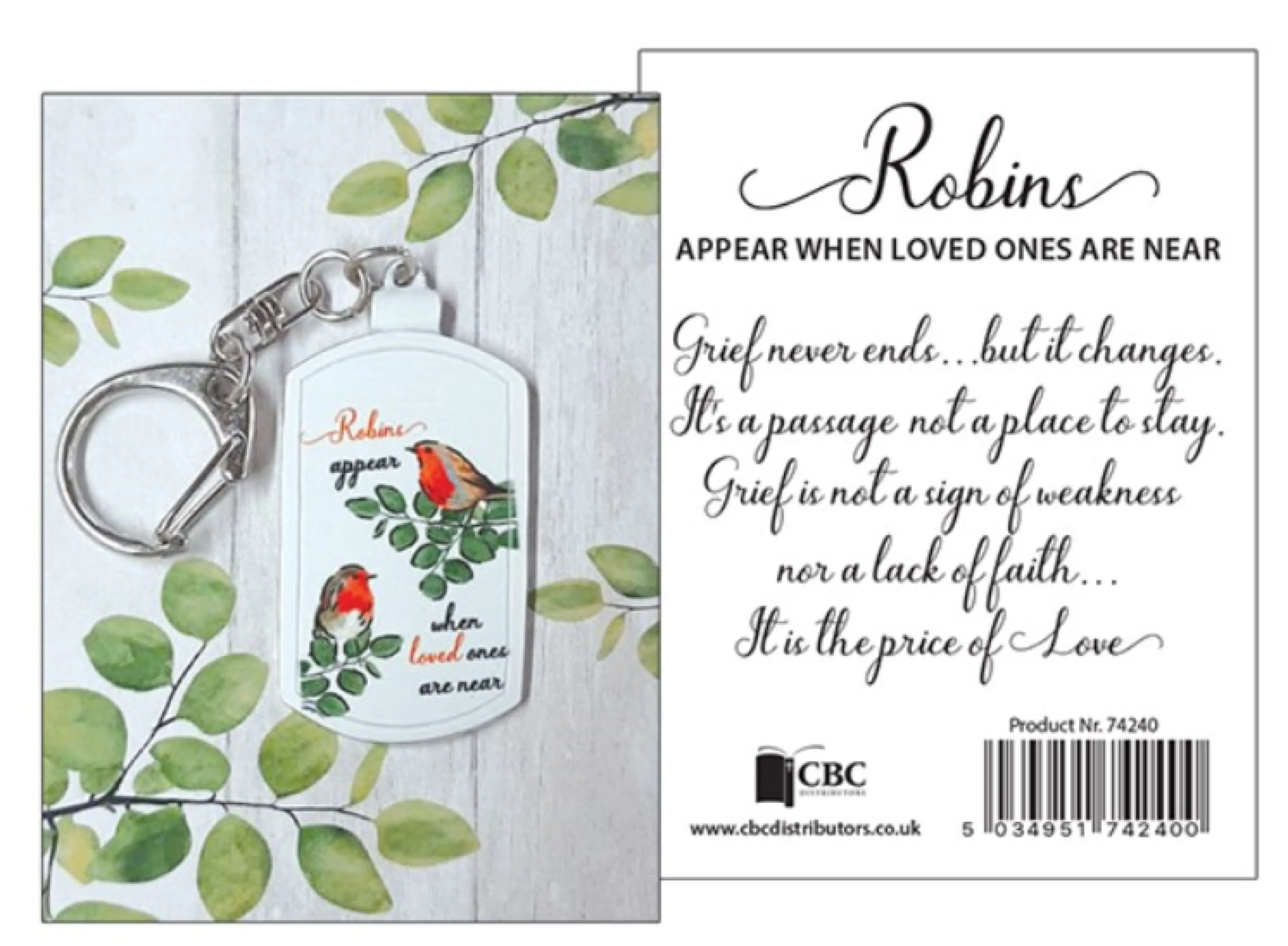 Robins Near You Key Ring with Enamel Finish