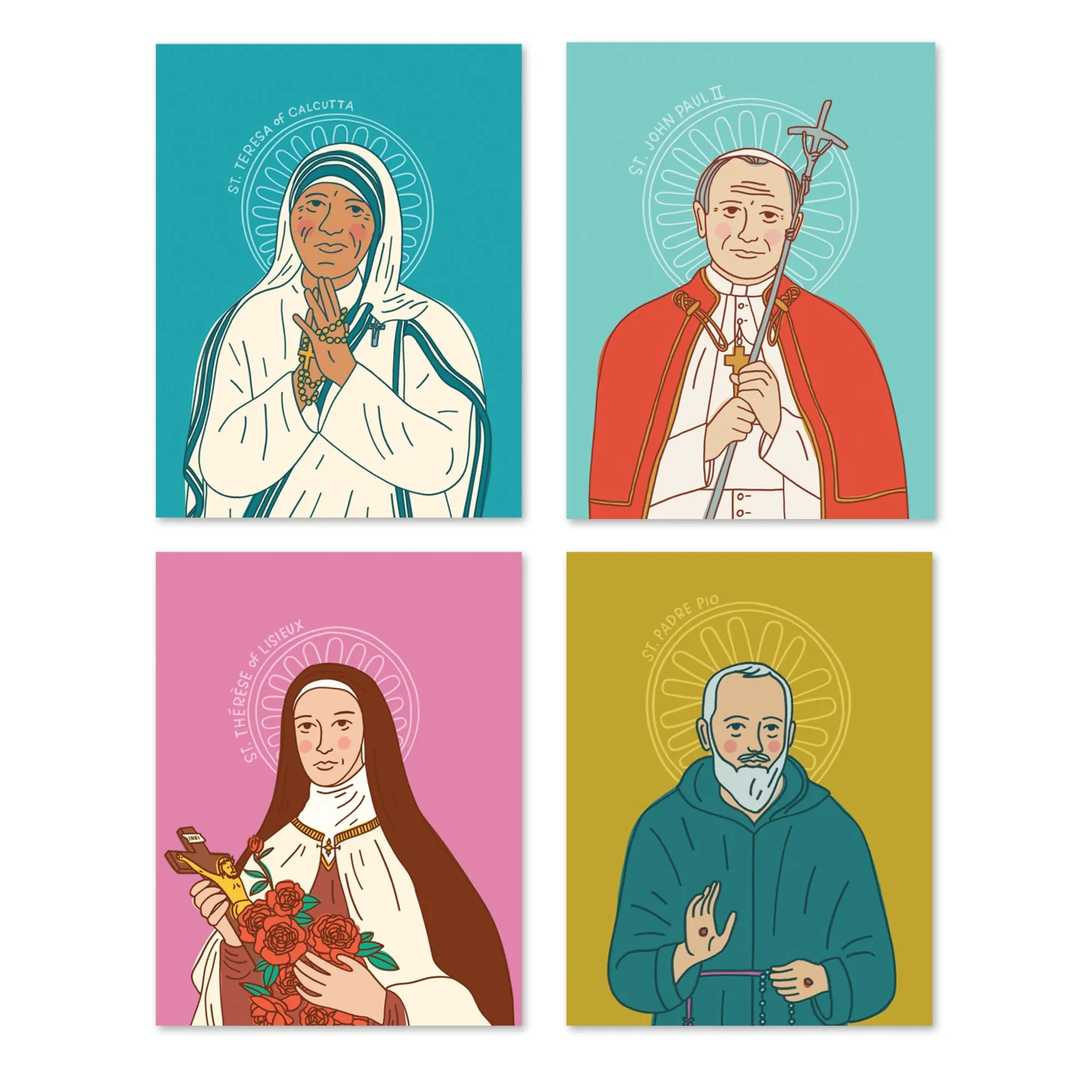 Modern Saints Greeting Cards (set of 8)