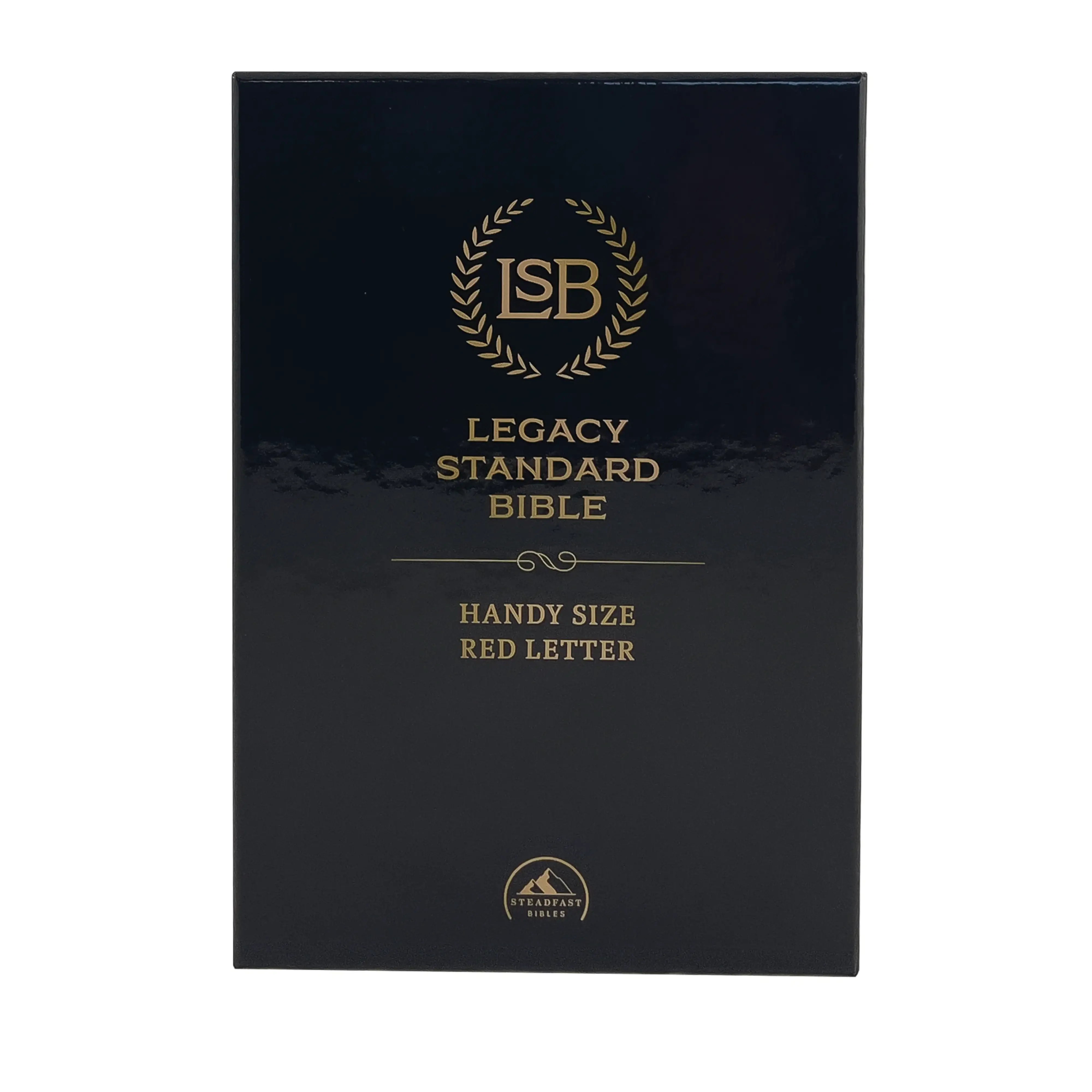 Legacy Standard Bible, Handy Size Paste-Down Black Cowhide Red Letter