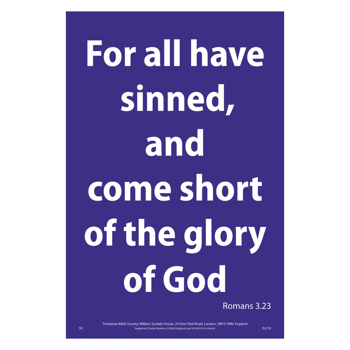 Scripture Verse Poster For All Have Sinned Romans 323 Free