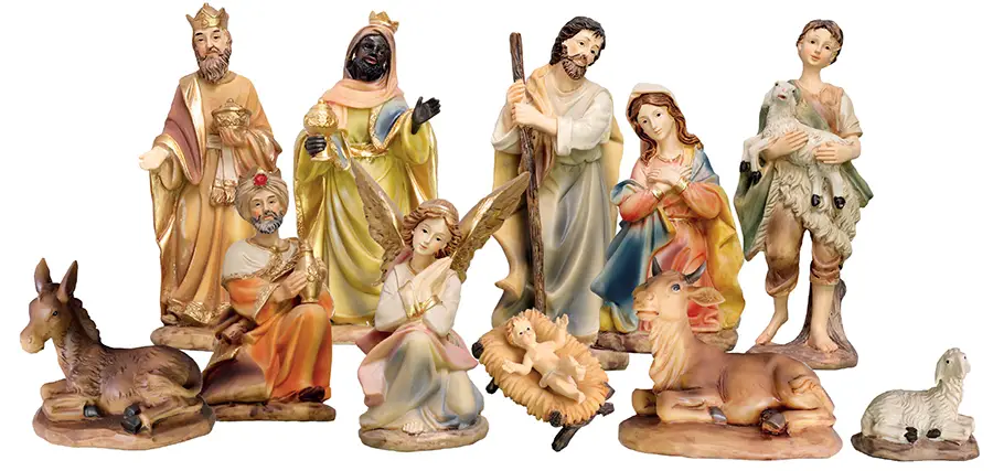 8" 11 Piece Resin Nativity Set