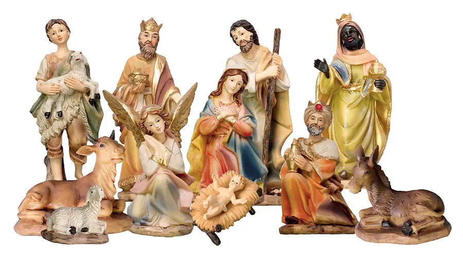 10" 11 Piece Resin Nativity Set